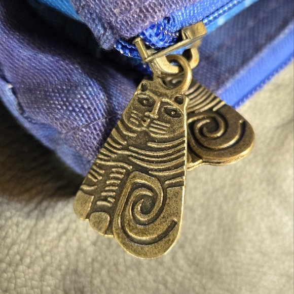 NWT Laurel Burch Indigo Cat Cosmetic Zippered Bag Set - Picture 4 of 4